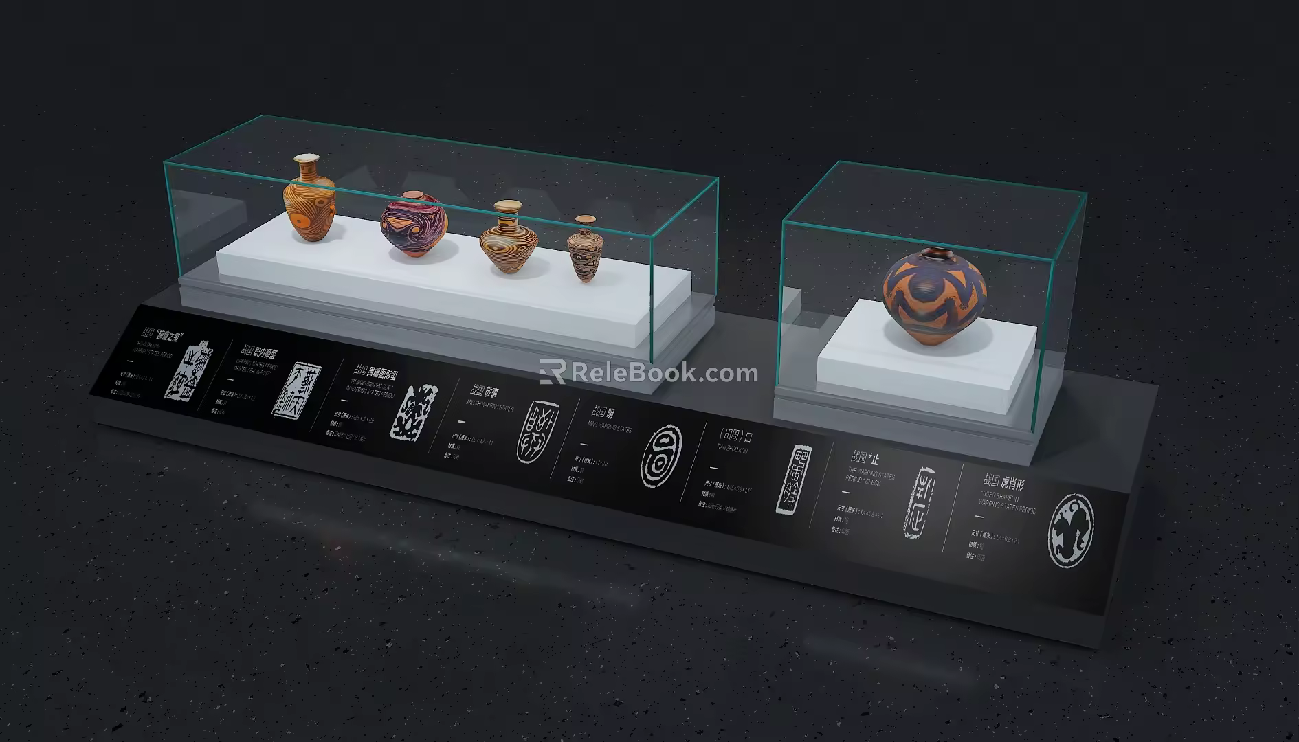 Featured Display Cabinet Cultural Display Cabinet Ceramic Display Cabinet 3d model