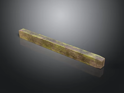Natural Long Rectangular Living Supplies With Brown And Green Texture For Daily Use 3d model