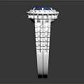 Luxury Silver Ring With Oval Blue Gemstone And Sparkling Diamonds Intricate Band