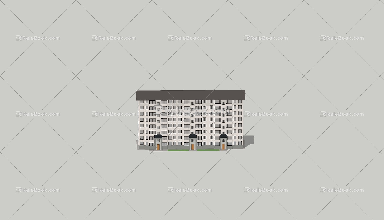 Modern Residential Building Unit Building 3d model