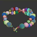 Blue And White Beaded Bracelet With Silver Chain For Daily Accessory