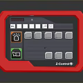 Red Frame Z Control Panel With Display Screen And Function Buttons