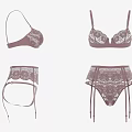 Women's Elegant Lace Lingerie Set with Bra and Panty Soft Design