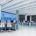 modern command center command control center 3d model