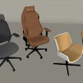 Modern Office Chairs With Various Stylish Designs Different Colors Materials And Base Types