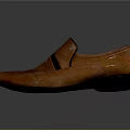 Classic Brown Leather Loafer with Black Strap Shiny Finish for Men