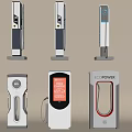 Electric Car Charging Equipment With Various Designs And Digital Display Screens