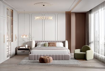 French Bedroom Home Bedroom 3d model