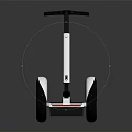 Modern Electric Hoverboard With Two Large Wheels Handlebar And Sleek Design 3d model