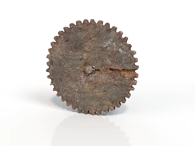 Industrial Equipment Rusty Metal Gear Mechanical Component With Vintage Industrial Design And Construction 3d model