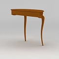 Technology Exhibition Hall Showcasing Classic Wooden Carved Table With Slender Legs