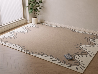 Modern warm color carpet 3d model