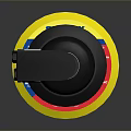 Professional Polishing Machine With Black Top Yellow Label And Multi colored Base