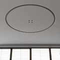 Sleek Round Framed Ceiling Design With Smooth Finish And Central Accents 3d model