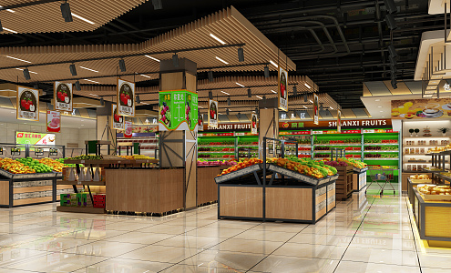 Industrial LOFT Supermarket 3d model