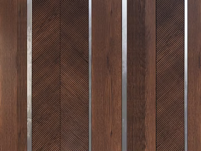 Wooden Wall Panels With Unique Textured Patterns For Home Interiors 3d model