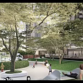 Park Design With Curved Paths Playground Greenery And Circular Landscaped Areas