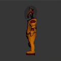 Modern game character alien engineer alien engineer monster 3d model