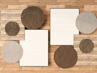 Carpet Round Carpet Square Carpet Creative Carpet Woven Carpet Art Carpet 3d model