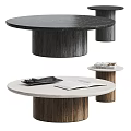 Middle ancient style coffee table combination 3d model