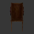 Modern Rickshaw Frame Car Wooden Frame Car 3d model