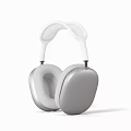 White Over Ear Headphones Audio With Silver Ear Cups And White Headband Comfortable Listening Experience