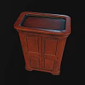 Elegant Dark Brown Wooden Wardrobe With Double Door And Detailed Design