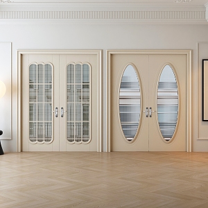 French double door 3d model