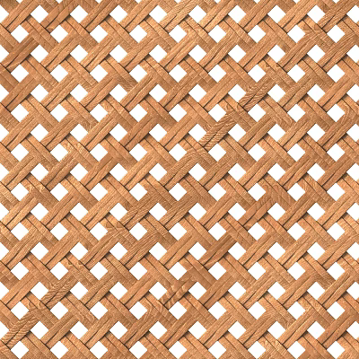 Wooden Woven Lattice Component Featuring Crisscross Grid Pattern For Decorative Use 3d model