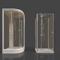 Modern Shower Sauna Enclosures With Curved And Square Glass Designs For Bathroom