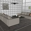Modern Negotiation Table and Chair Combination Negotiation Table and Chair Combination 3d model