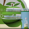Light Sweet Fruit Water Exhibition Booth With Comfortable Summer Promotional Elements And 40% Content
