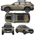 Modern Mazda SUV with Beige Exterior Black Wheels and Roof Rack