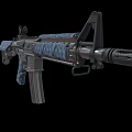 M4 submachine gun machine gun machine gun semi-automatic rifle assault rifle firearms low face number low model simple model game film and television level super realistic 3d model