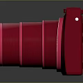 Shopping Mall Store Showcases Red Nikon Camera With 30x Zoom Lens