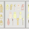 New Chinese handle hardware handle 3d model