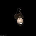 Vintage Bronze Metal Wall Sconce With Curved Arm White Glass Shade And Classic Design