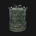 Camouflage Utility Vest With Adjustable Straps And Multiple Pockets For Daily Use