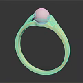 Modern Ring Pearl Ring 3d model