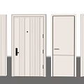 Modern Swing Doors With Various Panel Designs And Handle Options For Interior 3d model