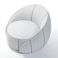 Modern Leisure Chairs Upholstered in Multiple Colors with Round Shape and Metal Bases