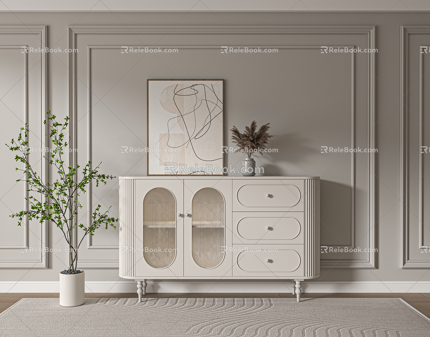 American Entrance Cabinet 3d model