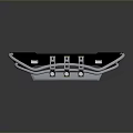 Car Bumper With Modern Design LED Lights And Chrome Trim Details