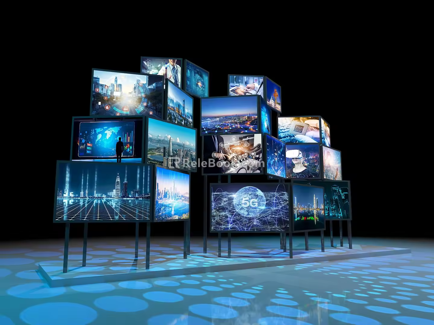 Technology Device Technology Display LED Display Exhibition Display Meichen Device 3d model