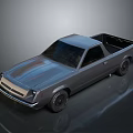 Vintage Gray And Brown Pickup Truck With Single Cab Truck Bed Shiny Exterior