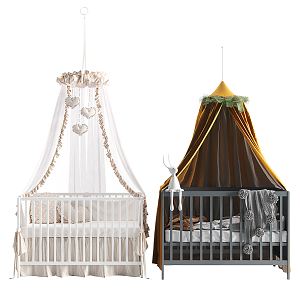 Modern crib 3d model