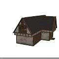 Ancient Architecture Featuring Traditional Tiled Roof Wooden Frame Arched Windows Exterior Design And Multiple Views