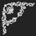 European-style carved gypsum carved components 3d model