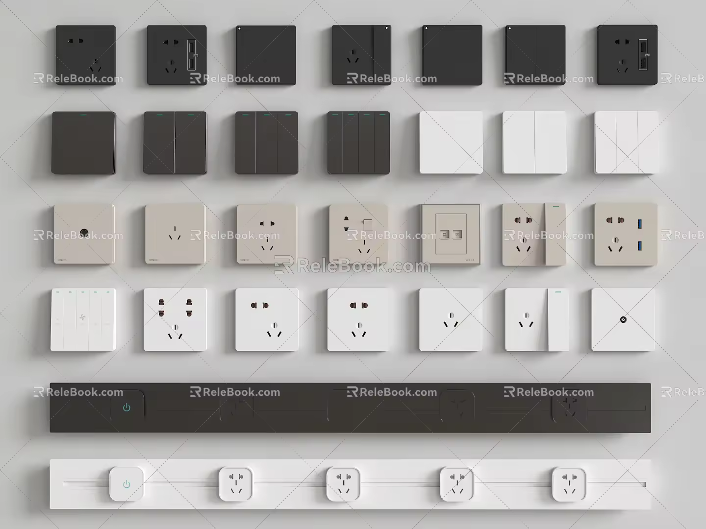 Modern Switch Socket 3d model