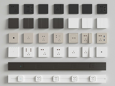 Modern Switch Socket 3d model